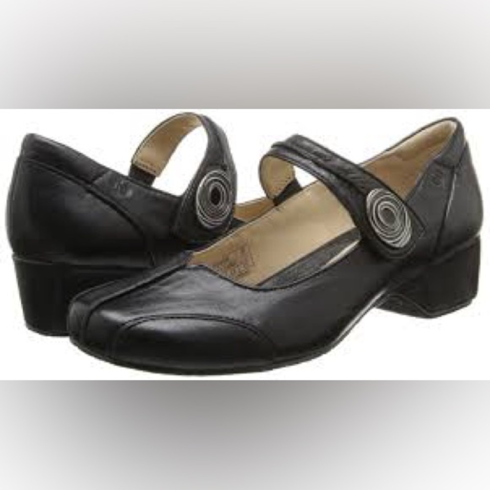 Josef Seibel black leather mary Jane pumps women’s size 36